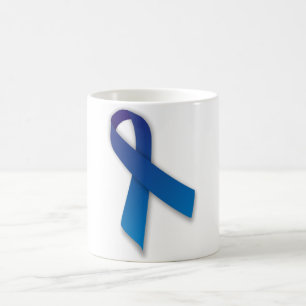 Blue Awareness and Remembrance Ribbon Coffee Mug