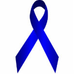 Blue Awareness Ribbon Pin Photo Sculpture Badge<br><div class="desc">A vector graphic illustration of a blue awareness ribbon on a variety of products.</div>