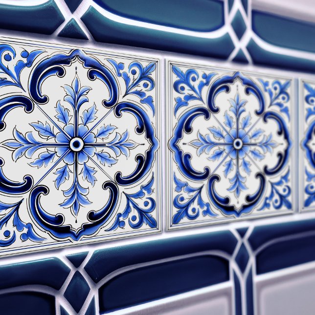Blue Azulejo Talavera Ceramic Tile (Creator Uploaded)