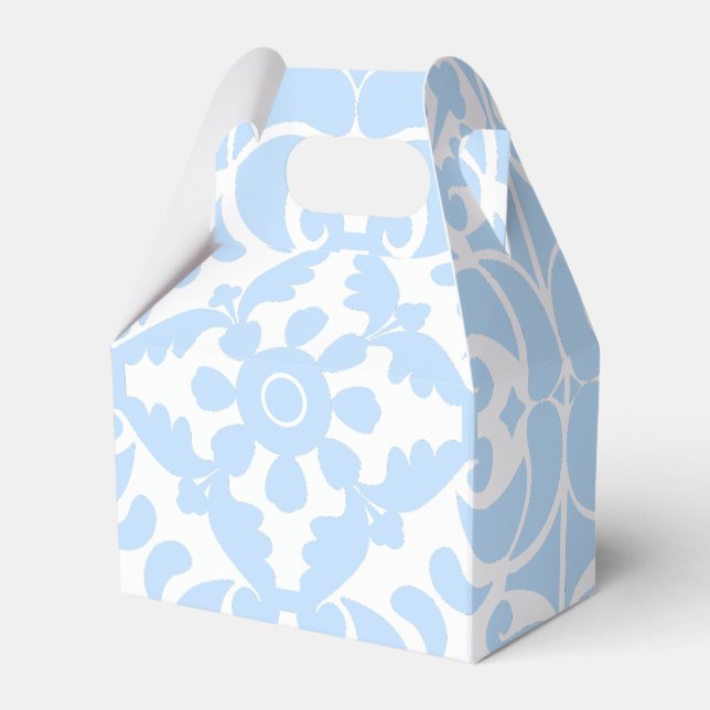  Blue Azulejos Portuguese Spanish Mediterranean Favour Box (Front Side)