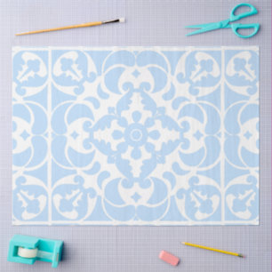 Blue Azulejos Portuguese Spanish Mediterranean Tissue Paper