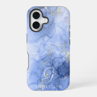 Blue Azure Watercolor Alcohol ink Customisable