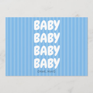 Blue Baby Announcement Card