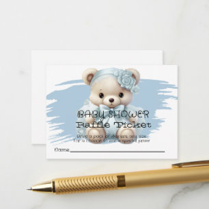 Blue Baby Blue Shower Raffle Ticket Enclosure Card