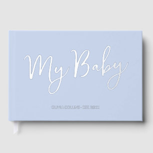 Blue Baby Book Foiled Script Keepsake for Mother
