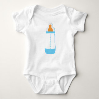 Blue baby bottle baby bodysuit