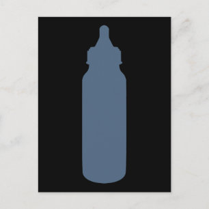 blue baby bottle postcard