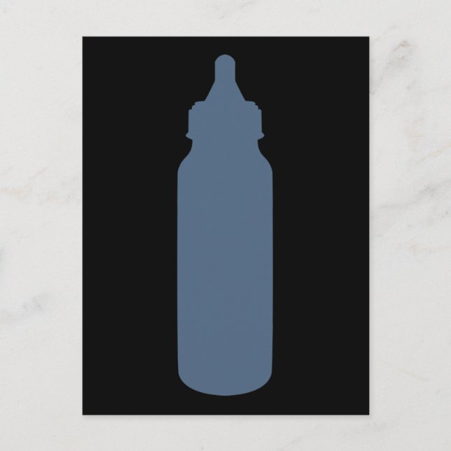 blue baby bottle postcard (Front)