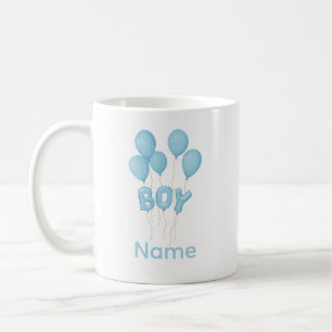 Blue Baby Boy Balloon Celebration  Coffee Mug
