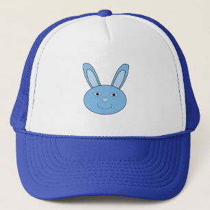 Blue Baby Boy Bunny Face Spring Easter Trucker Hat
