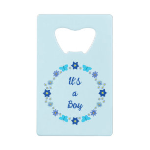 Blue Baby Boy Butterflies and Flowers Custom