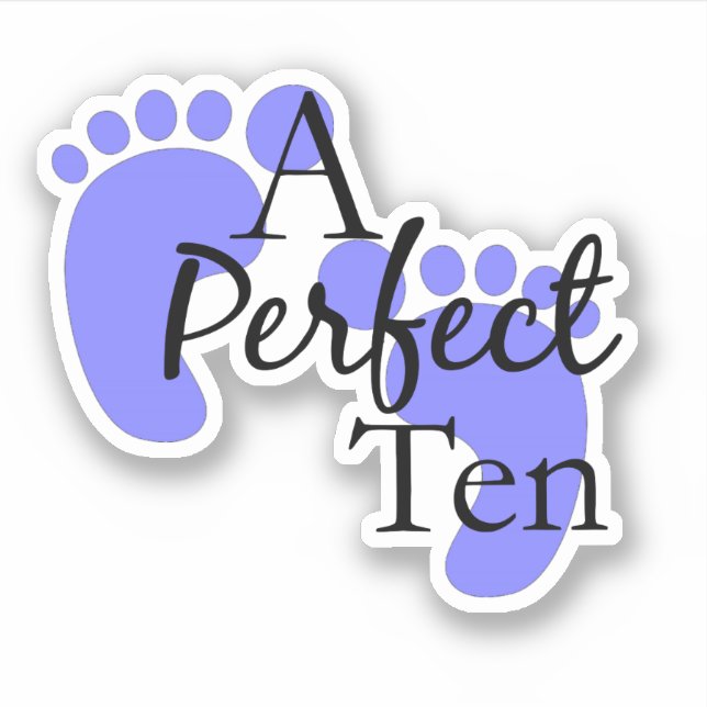 Blue Baby Boy Foot Prints Die Cut Sticker Decal (Front)