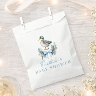Blue Baby Boy Mallard Duck Baby Shower Favour Bag