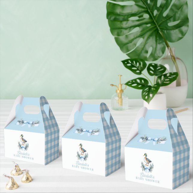 Blue Baby Boy Mallard Duck Baby Shower Favour Box (Multiple)