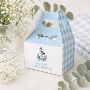 Blue Baby Boy Mallard Duck Baby Shower Favour Box