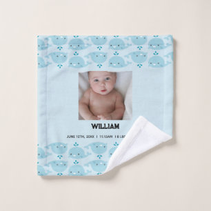 Blue Baby Boy Name Birth Date Stats   Photo Baby Wash Cloth
