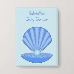 Blue Baby Boy Oyster shell and Pearl Custom