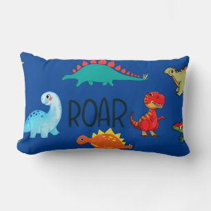 Blue Baby Boy Roar Lumbar Pillow