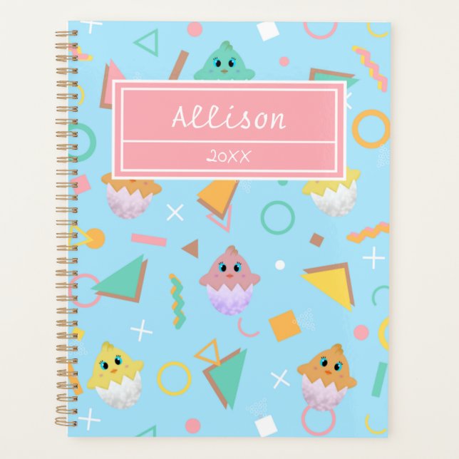 Blue Baby Chick Planner (Front)