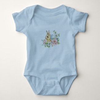 Blue Baby Easter Bunny Bodysuit