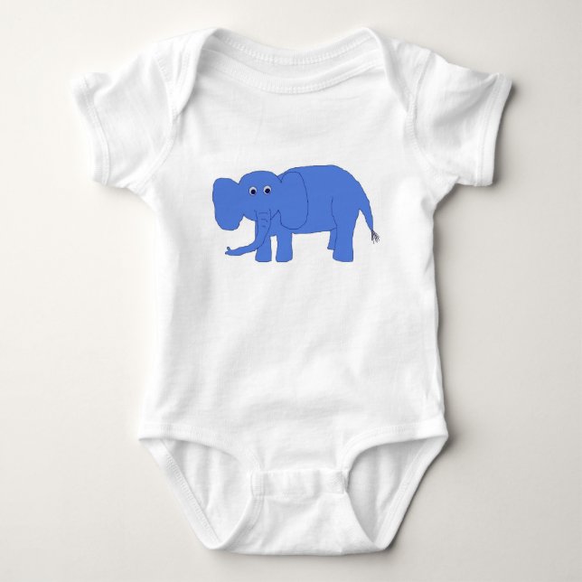 Blue Baby Elephant apparel Bodysuit (Front)