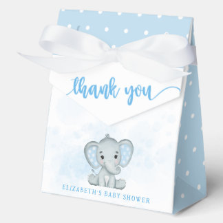 Blue Baby Elephant Little Peanut Baby Shower Favour Box