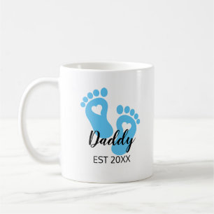 Blue Baby Feet New Dad Baby Boy Coffee Mug