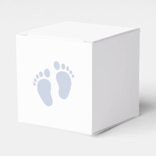 Blue Baby Footprint Favour Box Baby Boy