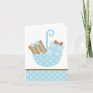 Blue Baby Gifts in Umbrella Card