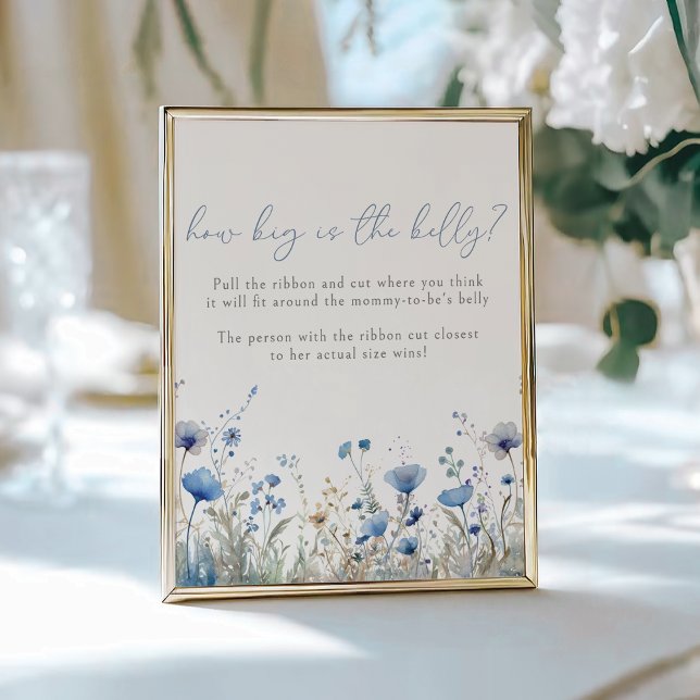 Blue Baby In Bloom Wildflower Belly Guessing Game Poster (Creator Uploaded)