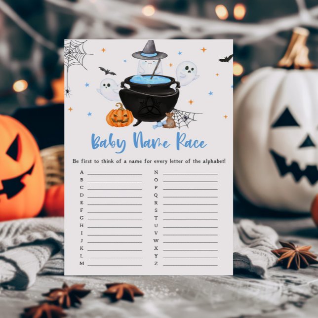 Blue Baby is Brewing Baby Name Race Game (Baby is Brewing Baby Shower Baby Name Race Game)