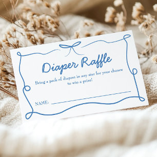 Blue Baby Is Brewing Diaper Raffle Card
