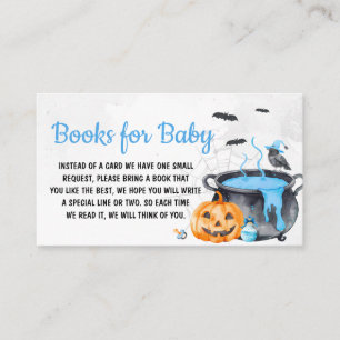 Blue Baby is Brewing Halloween Books for Baby Enclosure Card