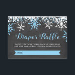 Blue Baby It's Cold Outside Diaper Raffle Ticket Enclosure Card<br><div class="desc">Boy winter themed baby shower diaper raffle tickets. This trendy design features blue and white snowflakes on a chalkboard background.</div>