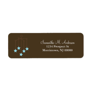 Blue Baby Mobile Return Address Label
