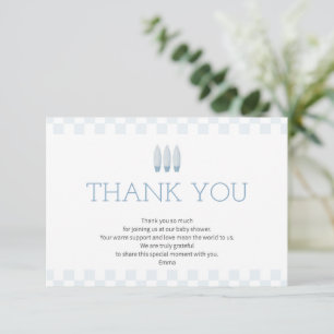 Blue Baby on Board Thank You Card