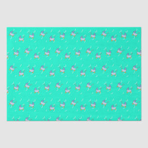 Blue baby pram tissue paper