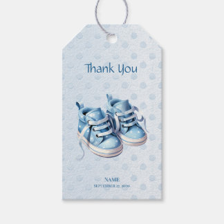 Blue Baby Shoes Gift Tag