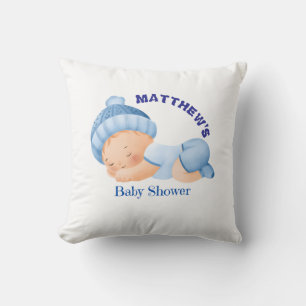 Blue Baby Shower, Baby Boy Shower Cushion