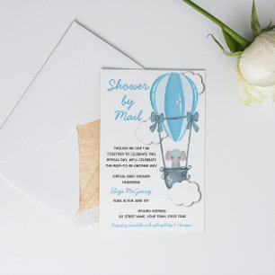 Blue Baby Shower by Mail Invitation