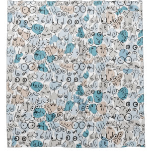 blue baby shower design curtain
