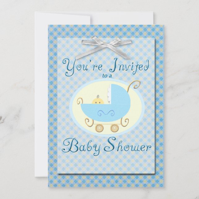 Blue Baby Shower Invitation (Front)