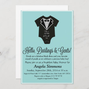 Blue Baby Shower Invitation