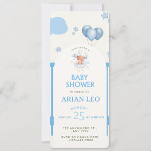 Blue Baby Shower Invitation – Editable Template