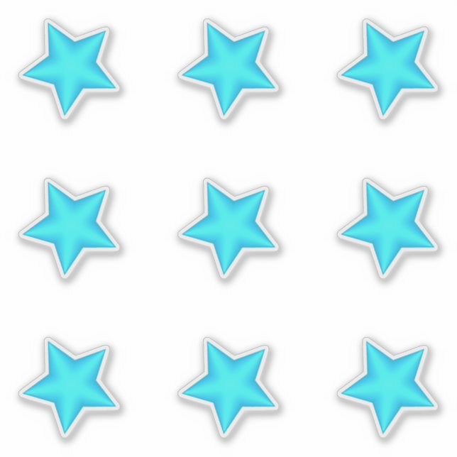 Blue Baby Shower Nine Puffy Stars (Front)