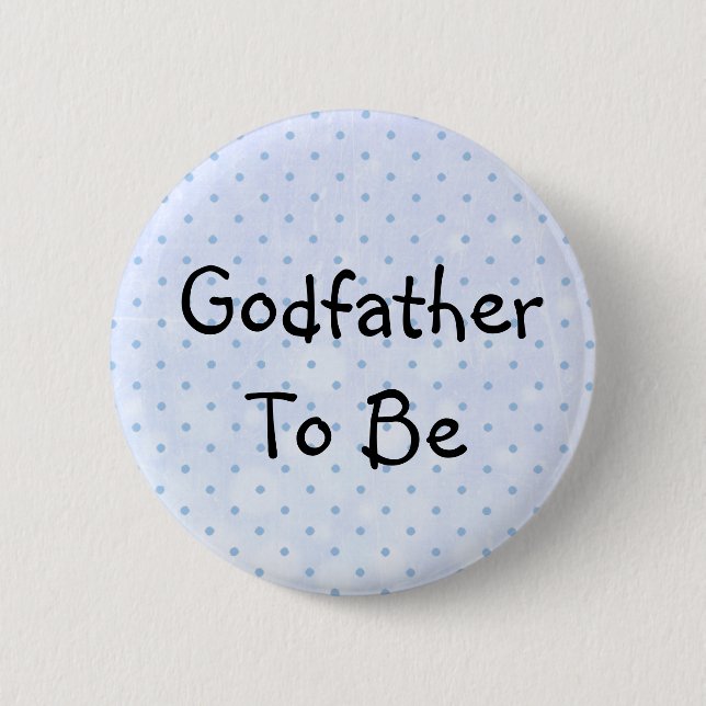 Blue Baby Shower Pin for the Godfather to be (Front)