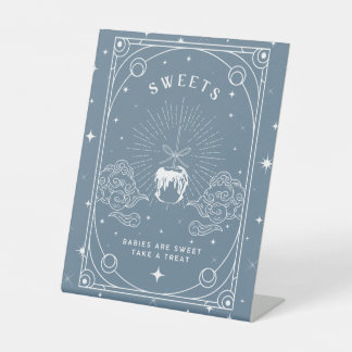 Blue Baby Shower Sweet Dessert Table Pedestal Sign