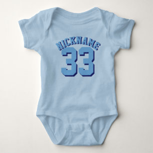 Blue Baby   Sports Jersey Design Bodysuit