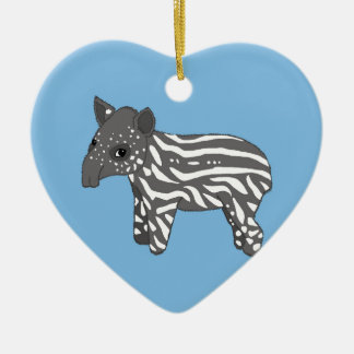 blue baby tapir ceramic tree decoration