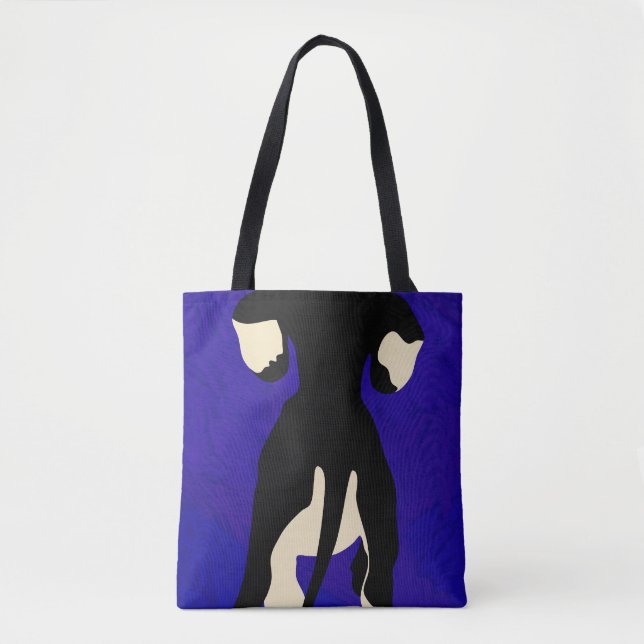 Blue Backdrop Tote Bag (Front)